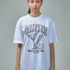 T-Shirts | Ganni Future Heavy Cocktail Drop Shoulder T-Shirt