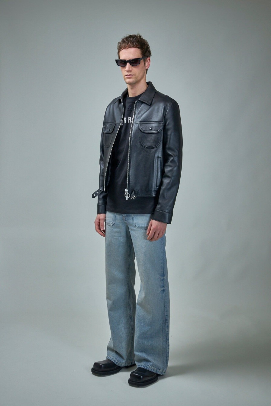 Bont & Lerenjassen | Courrèges Buckle Vintage Leather Trucker Jacket