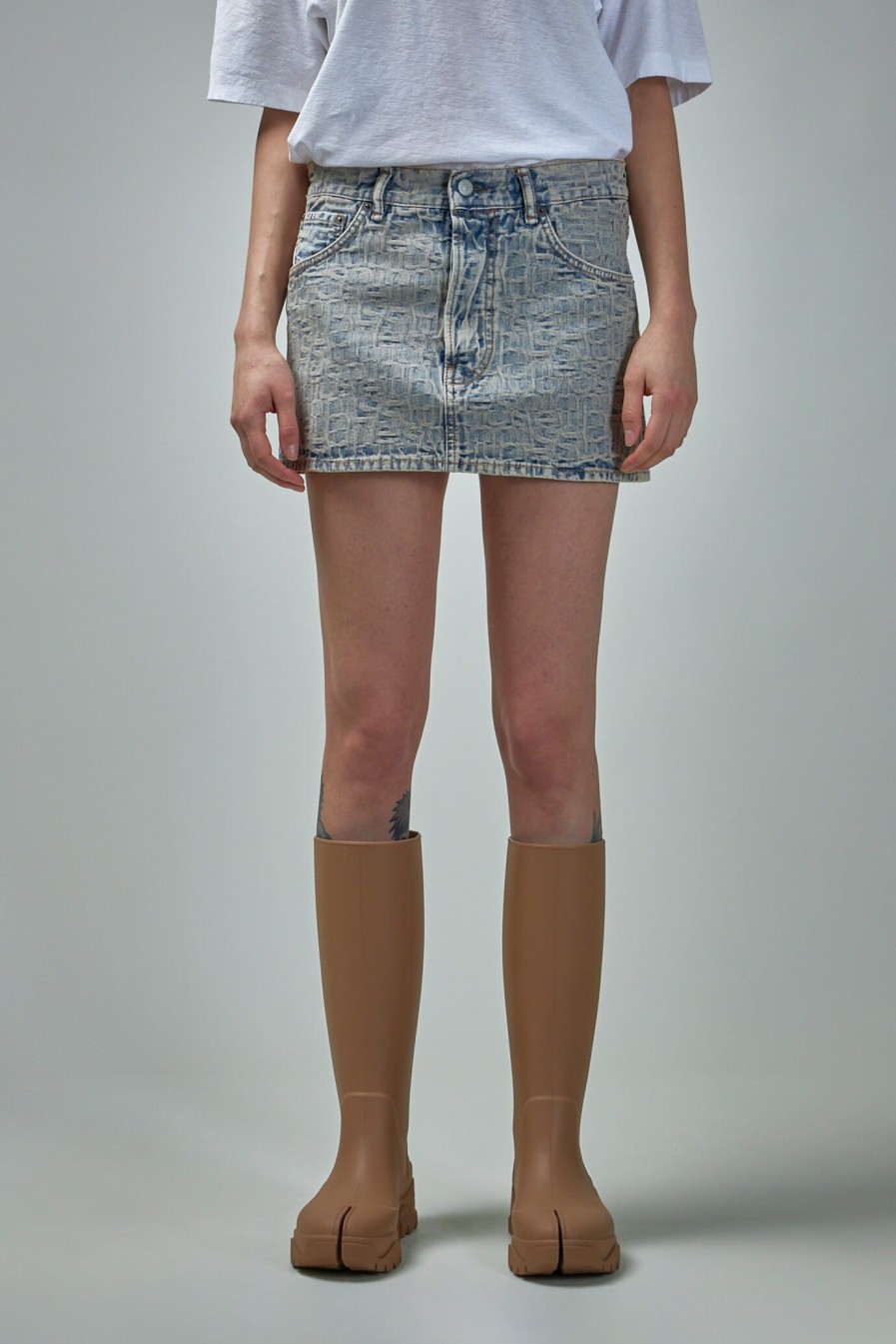 Korte Broeken | Acne Studios Monogram Denim Mini Skirt