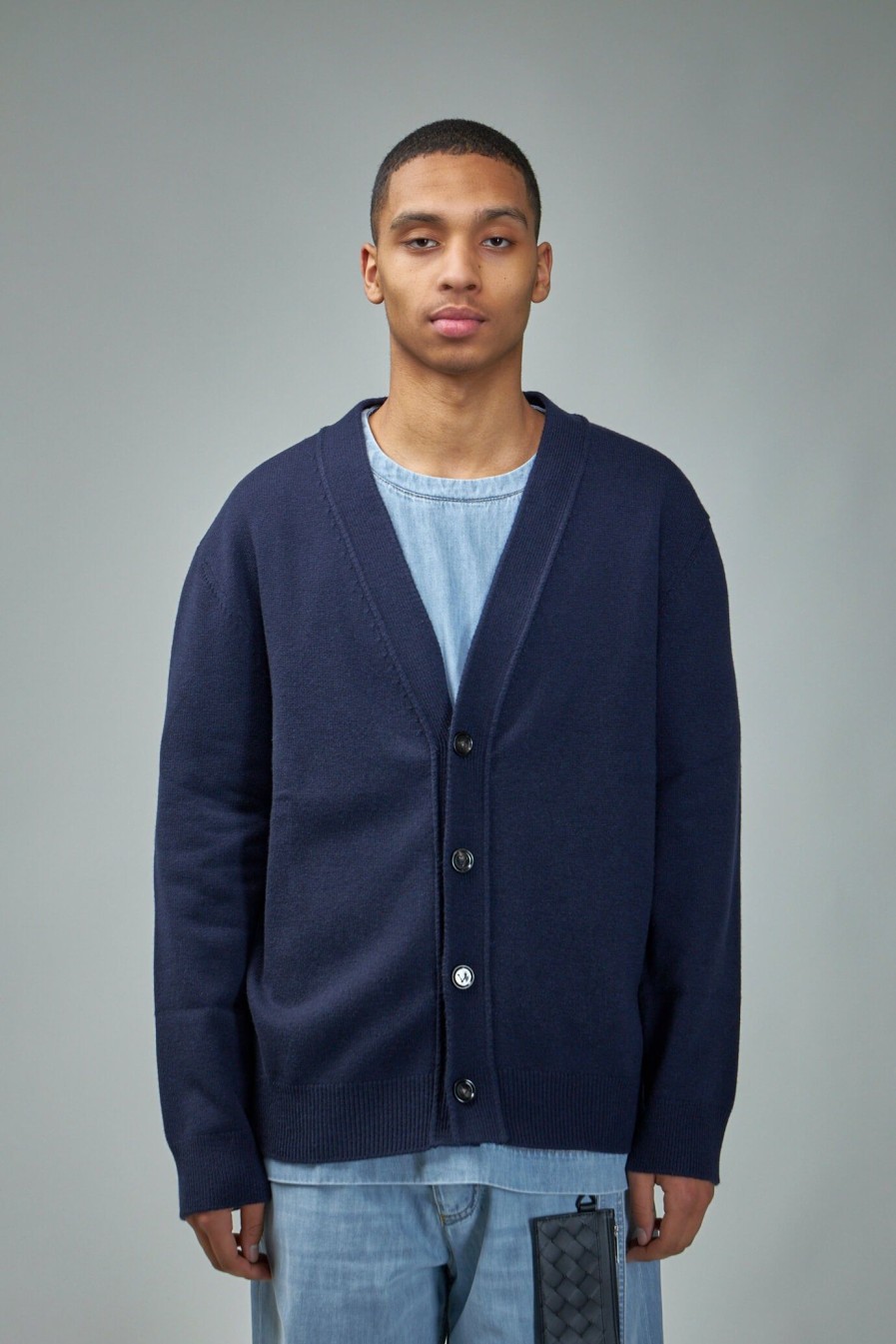 Knitwear | Bottega Veneta Cashmere Cardigan With Intrecciato Leather Patches