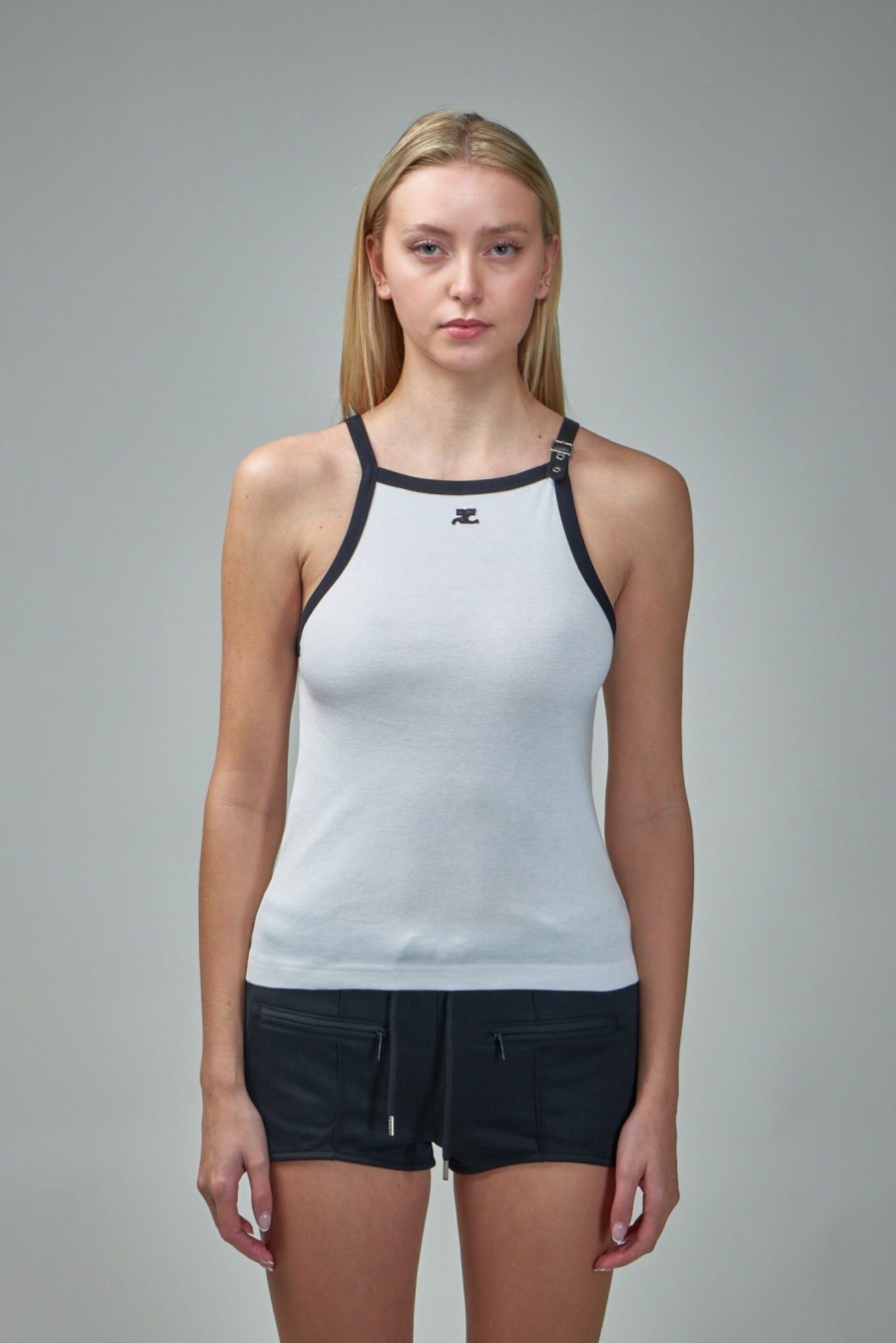 Tanks Tops | Courrèges Buckle Contrast Tank Top