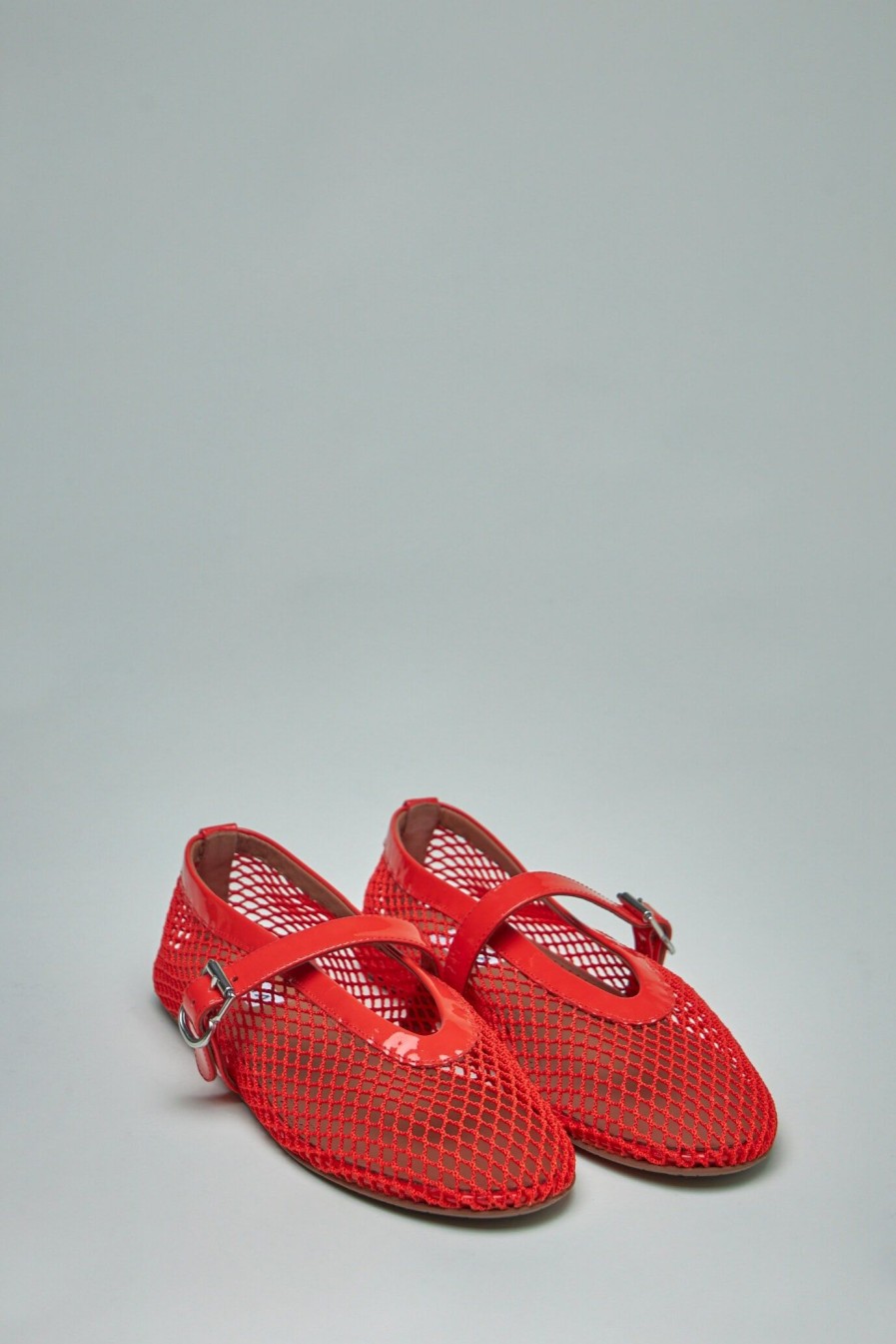 Ballerina'S | Alaïa Ballerina Strap Fishnet Patent Calfskin