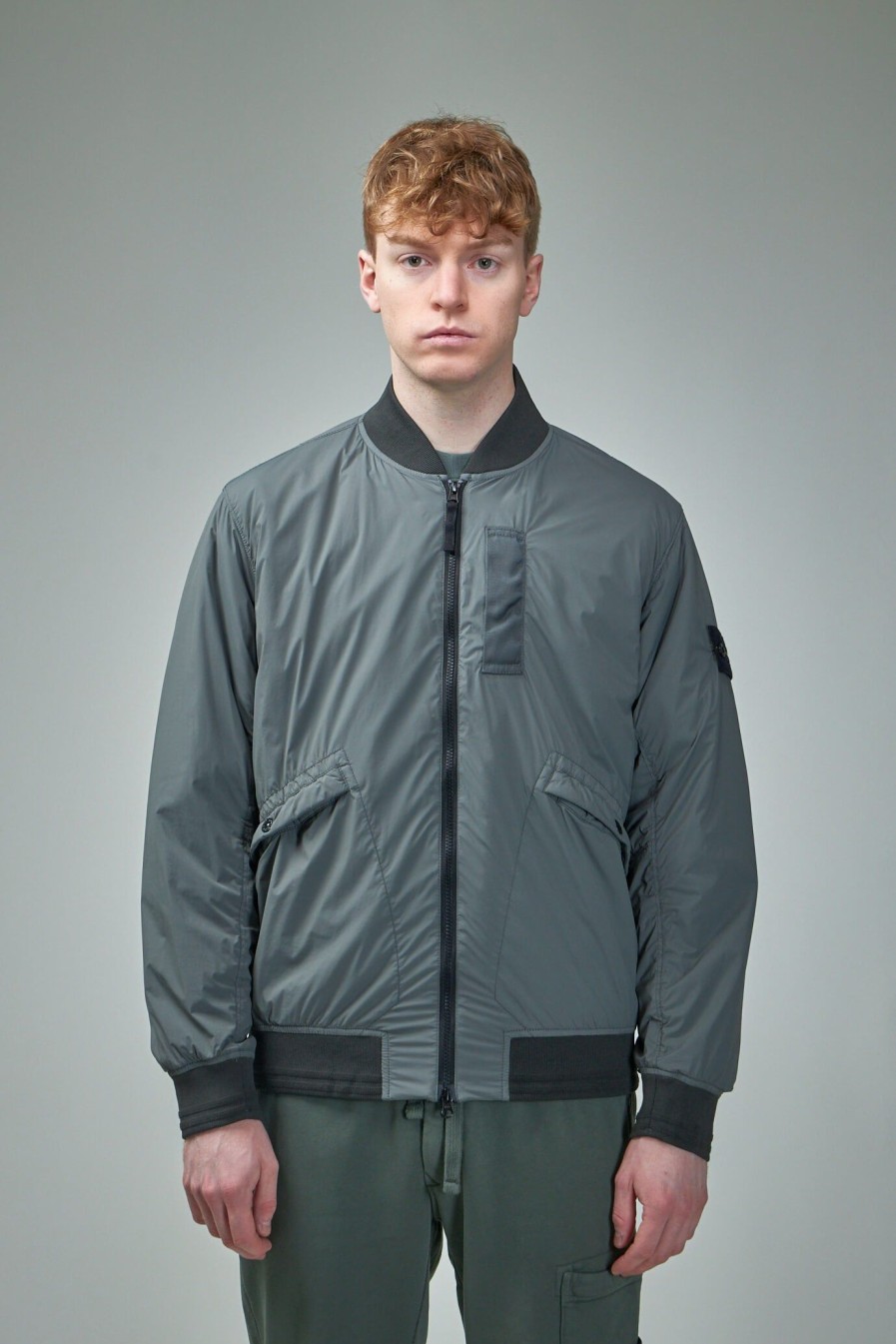 Jassen | Stone Island Skin Touch Nylon With Primsloft-Tc Bomber Jacket