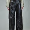 Broeken | DAY Birger et Mikkelsen Ricardo Leather Pants Licorice