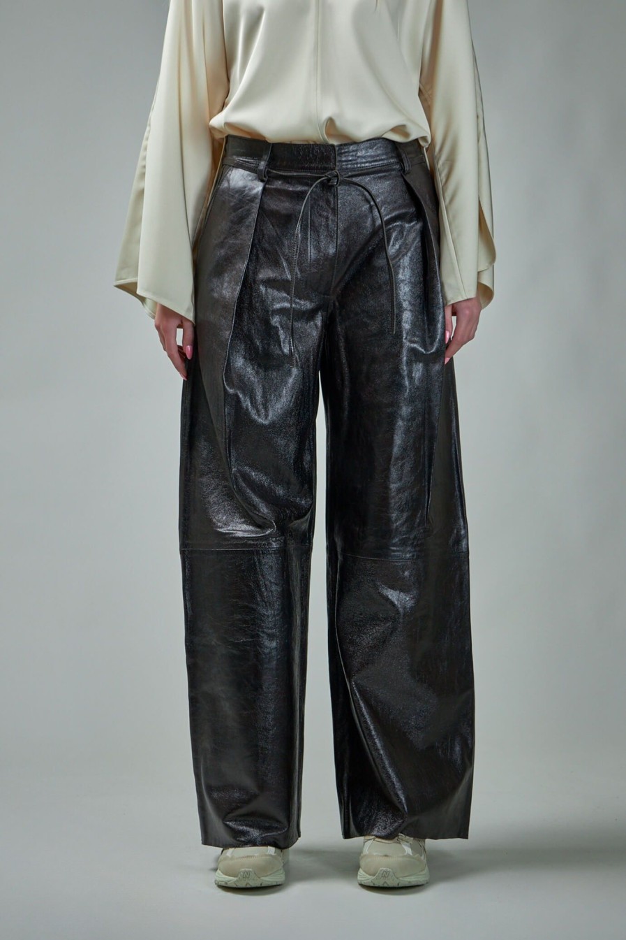 Broeken | DAY Birger et Mikkelsen Ricardo Leather Pants Licorice