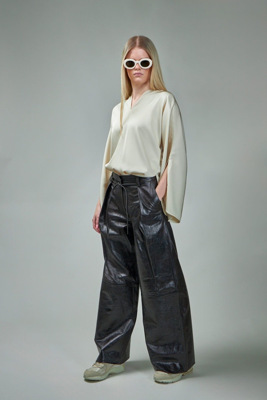 Broeken | DAY Birger et Mikkelsen Ricardo Leather Pants Licorice