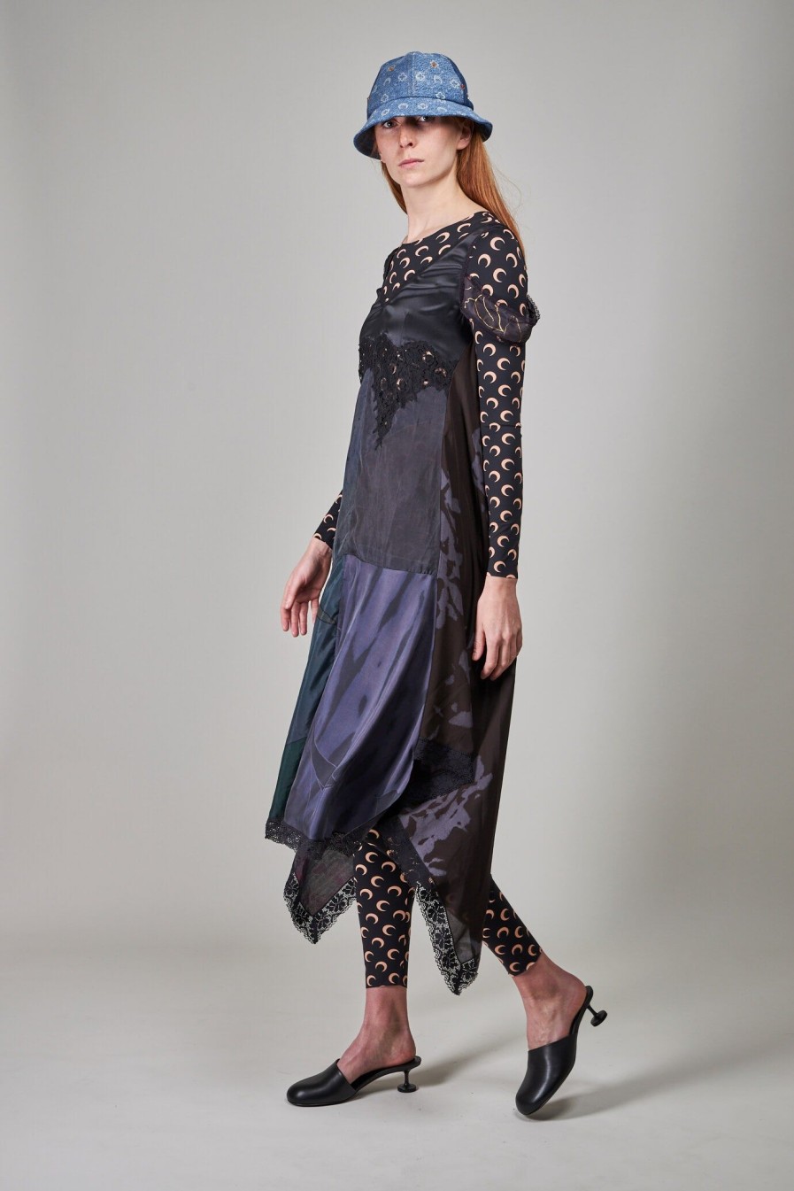 Jurken | Marine Serre Regenerated Silk Scarves Nuisette Dress