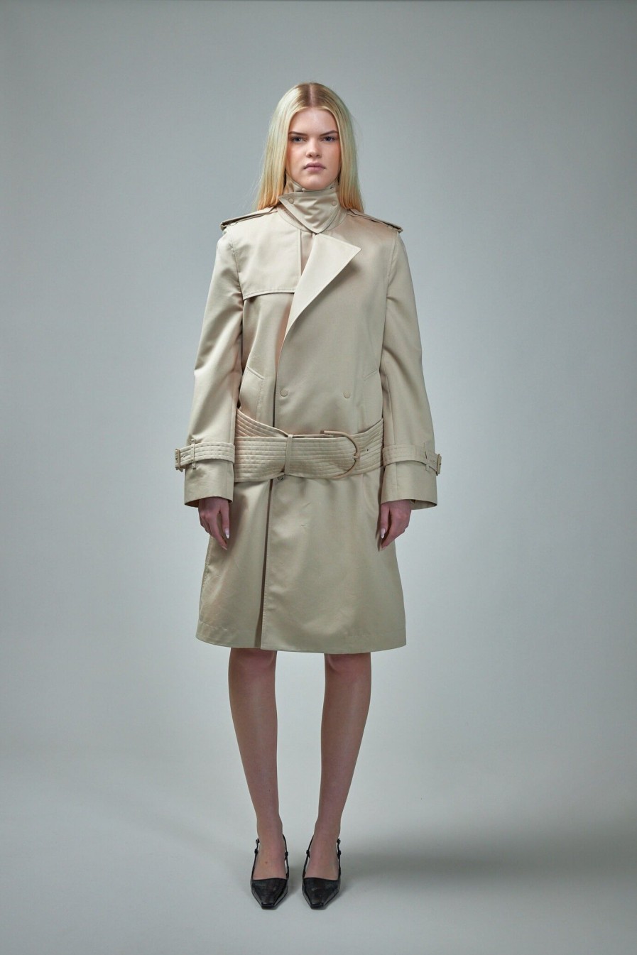 Trenchcoats | Burberry Long Silk Trench Coat