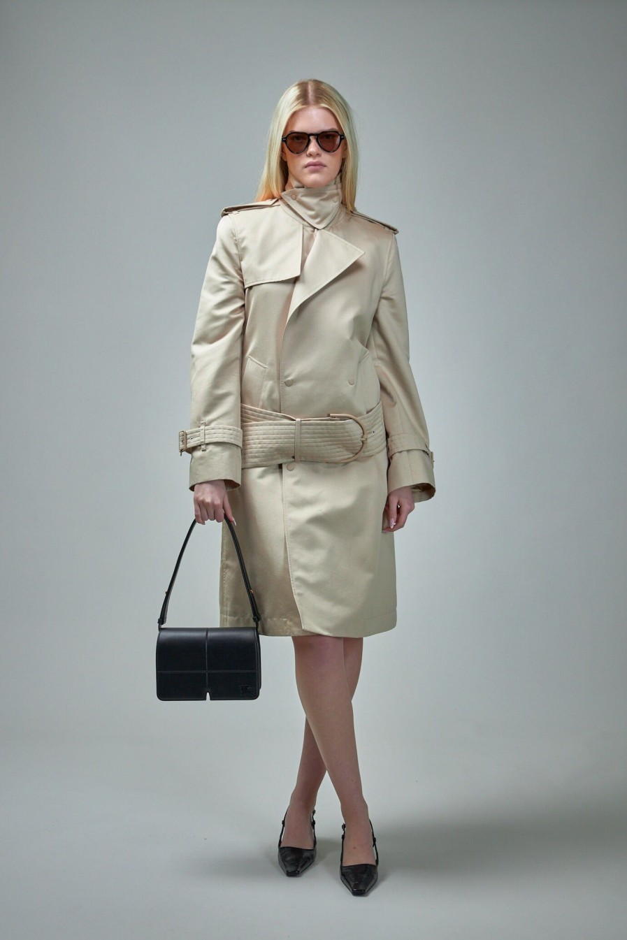 Trenchcoats | Burberry Long Silk Trench Coat