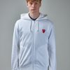 Hoodies & Vesten | PLAY Comme des Garçons Double Heart Sweatshirt Zip Woven