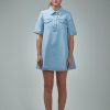 Jurken | Ganni Cutline Denim Mini Dress