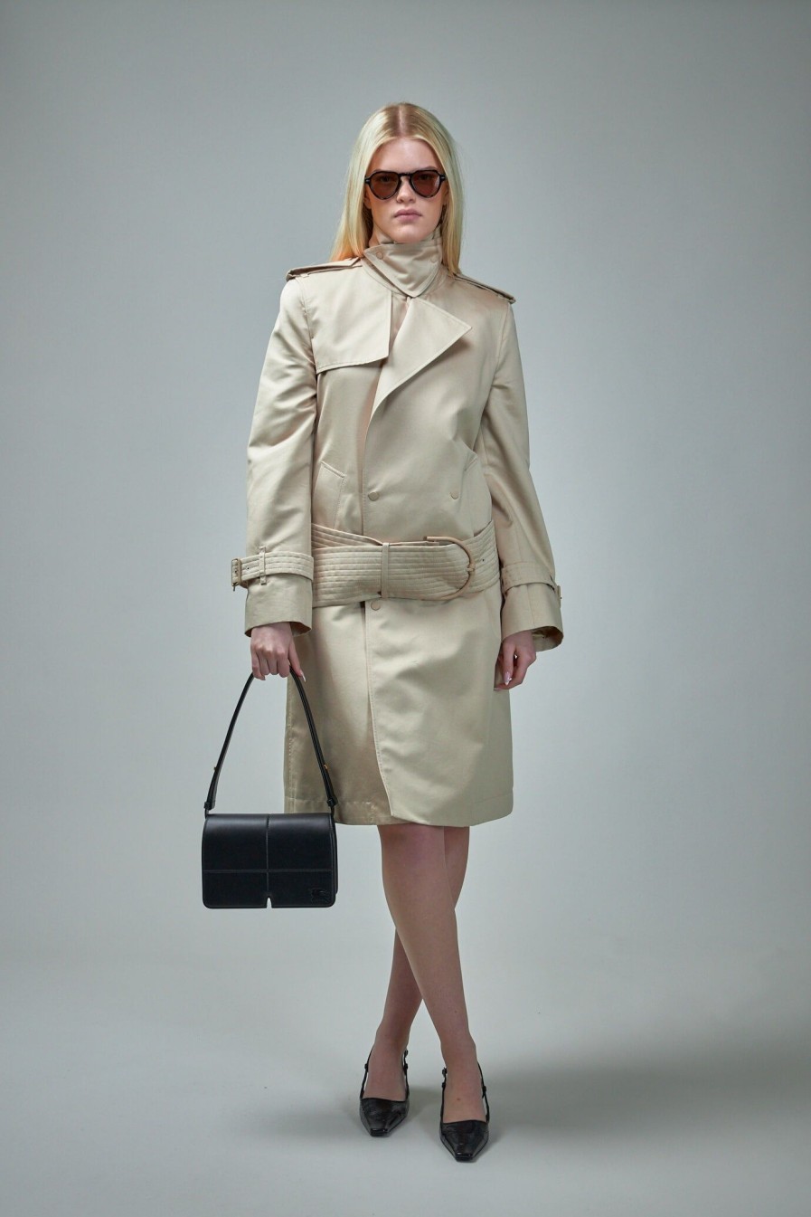 Jassen | Burberry Long Silk Trench Coat