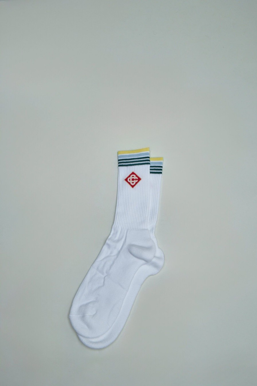 Sokken | Casablanca Ribbed Sport Sock Diamond Cc Stripe