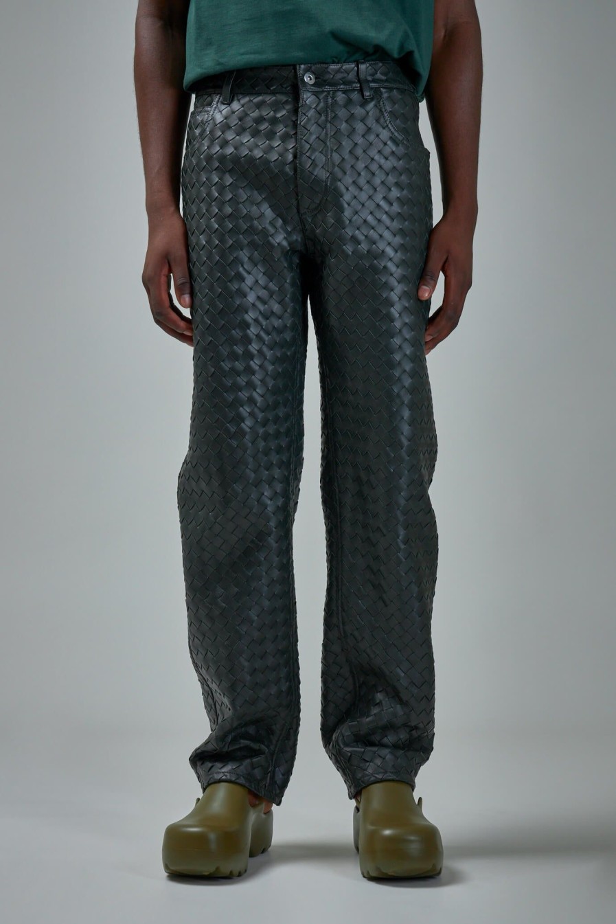 Broeken | Bottega Veneta Trousers Leather Intrecciato