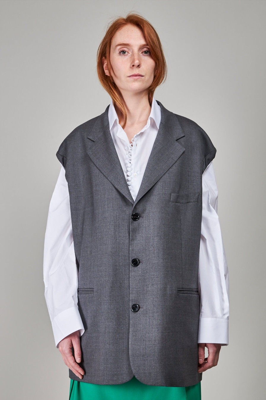 Pakken & Blazers | Raf Simons Blazer With Elastic In Sleeves, Grey