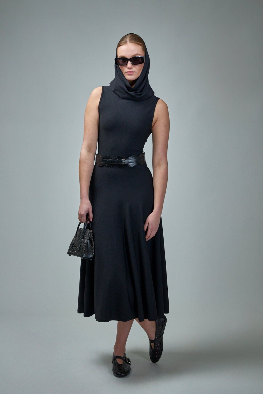 Jurken | Alaïa Hooded Dress Matt Viscose