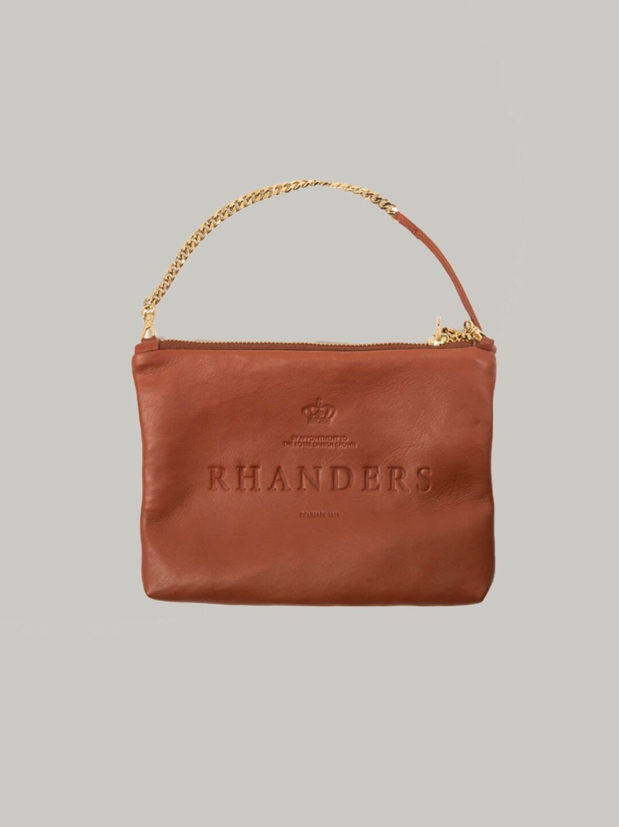 Clutches En Etuis | Rhanders Anna Logo Pouch Cognac