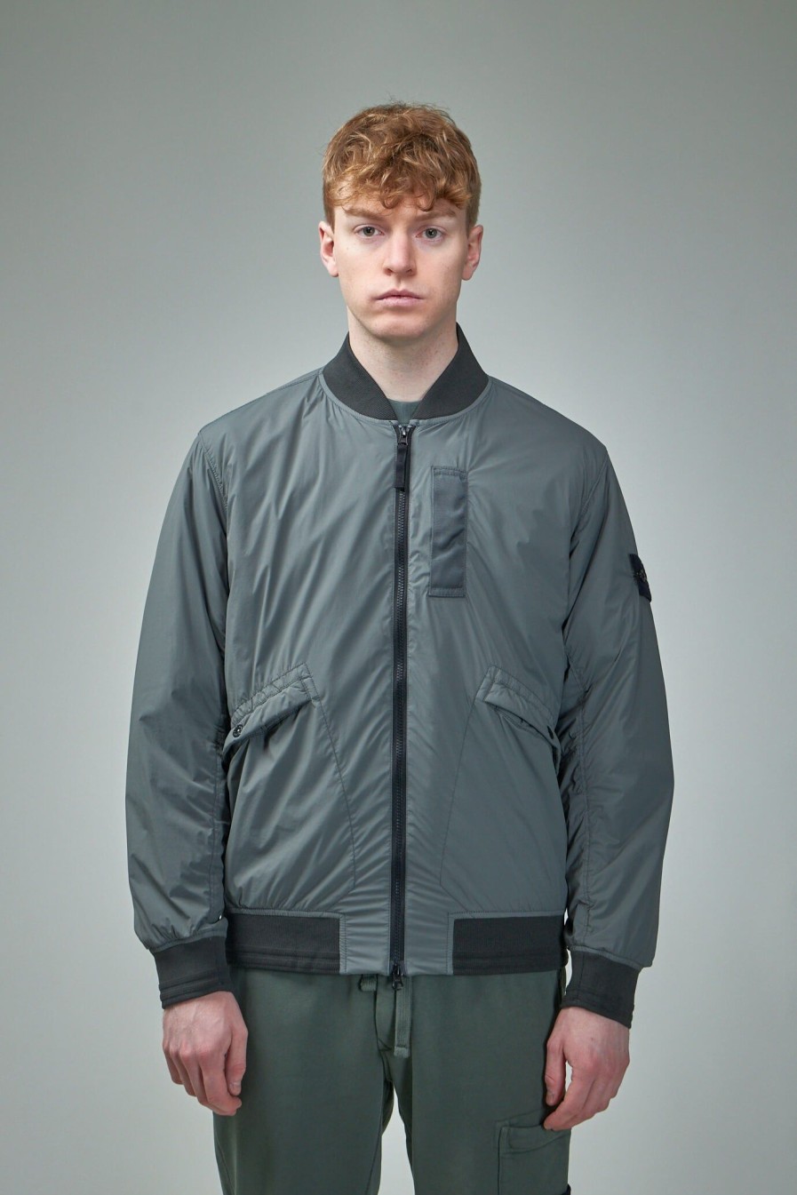 Bombers | Stone Island Skin Touch Nylon With Primsloft-Tc Bomber Jacket