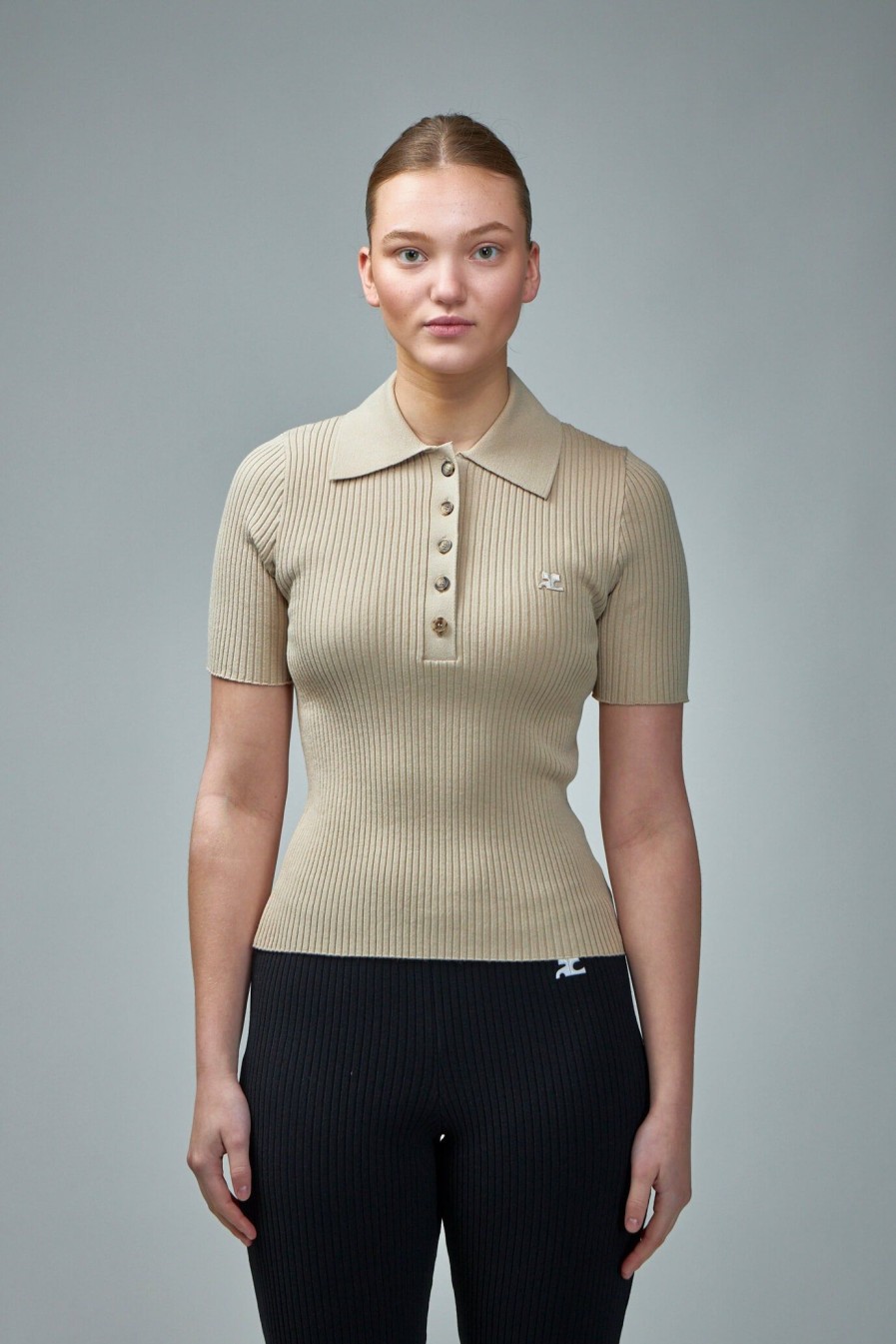 Polo | Courrèges Rib Knit Polo