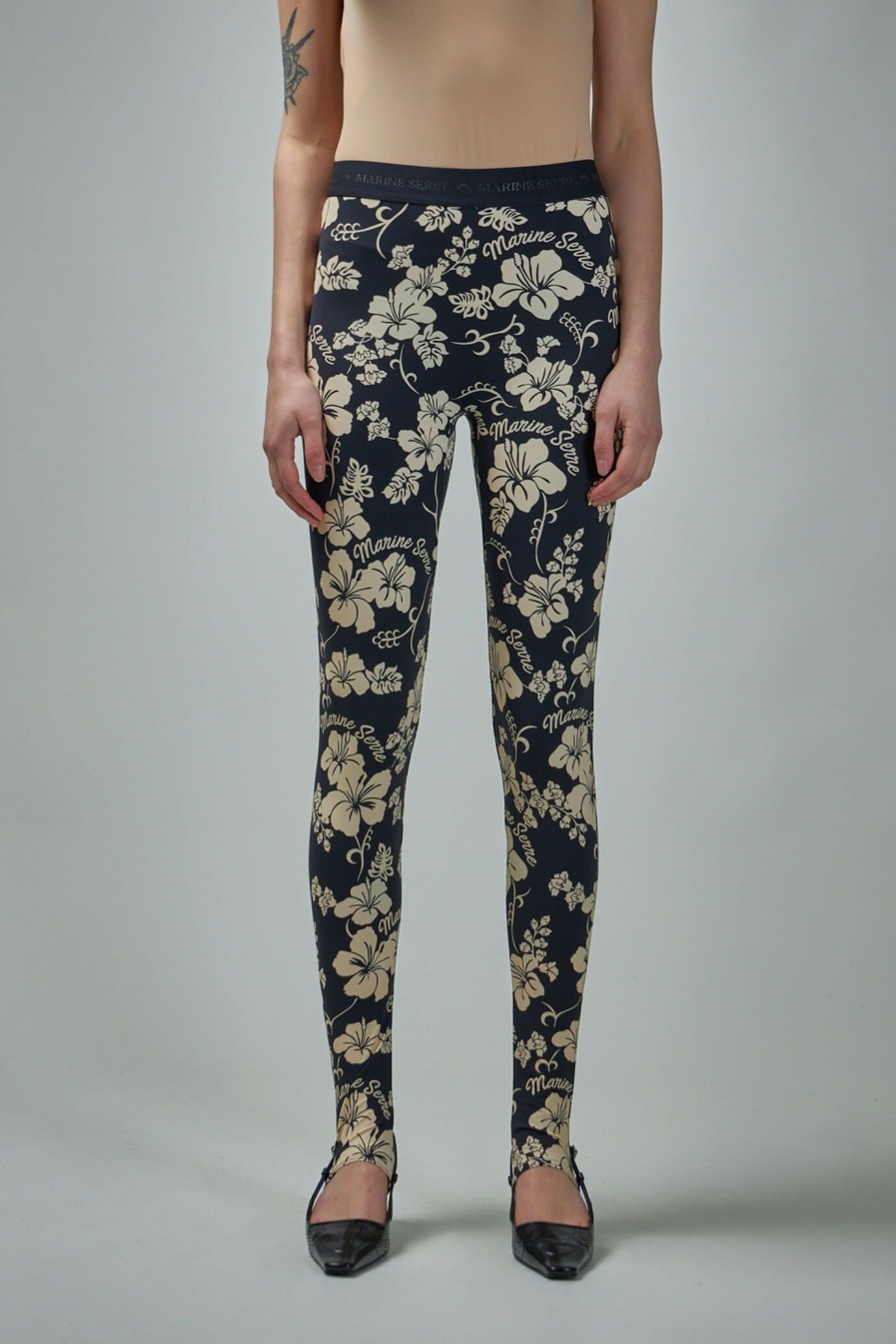 Leggings | Marine Serre Regenerated Print Jersey Leggings