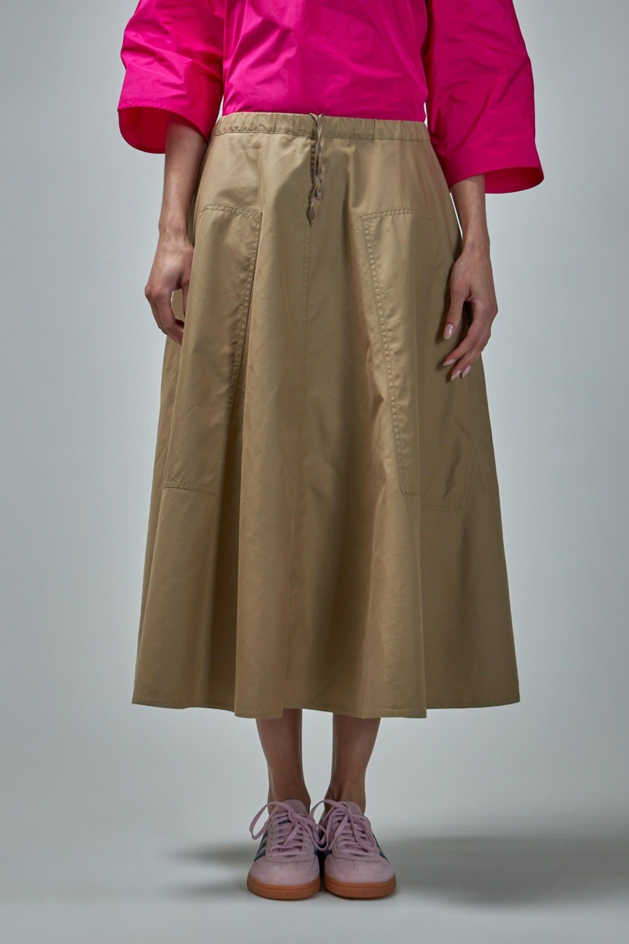 Rokken | Sofie D'Hoore Scout Cris Wide Midi Skirt With Big Patched Pockets