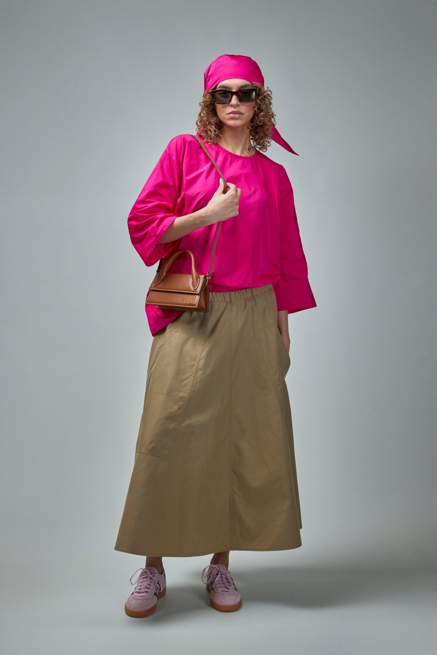 Rokken | Sofie D'Hoore Scout Cris Wide Midi Skirt With Big Patched Pockets