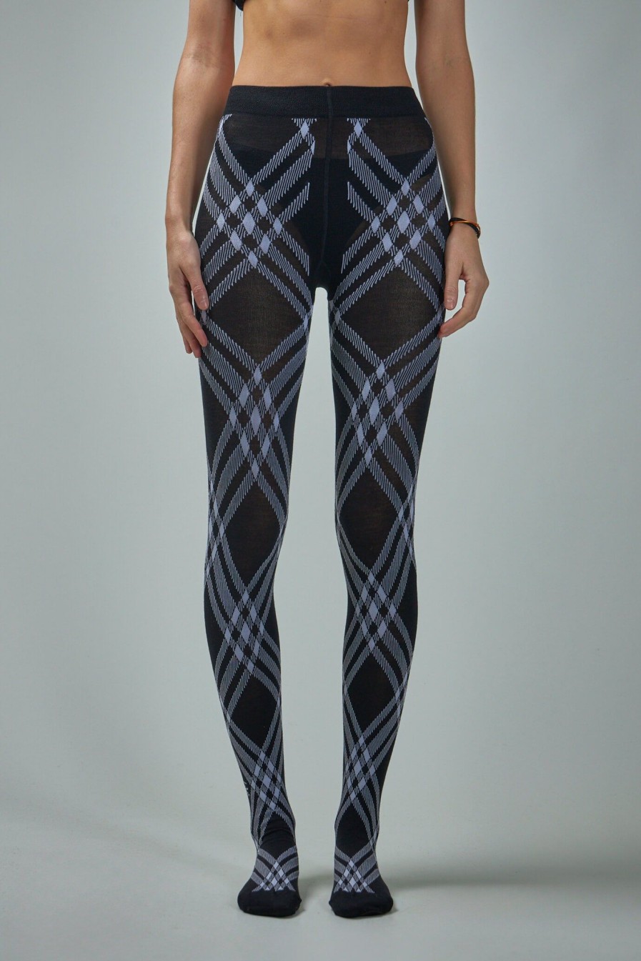 Leggings | Burberry Check Wool Blend Tights