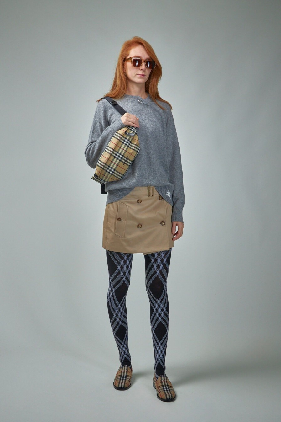 Leggings | Burberry Check Wool Blend Tights