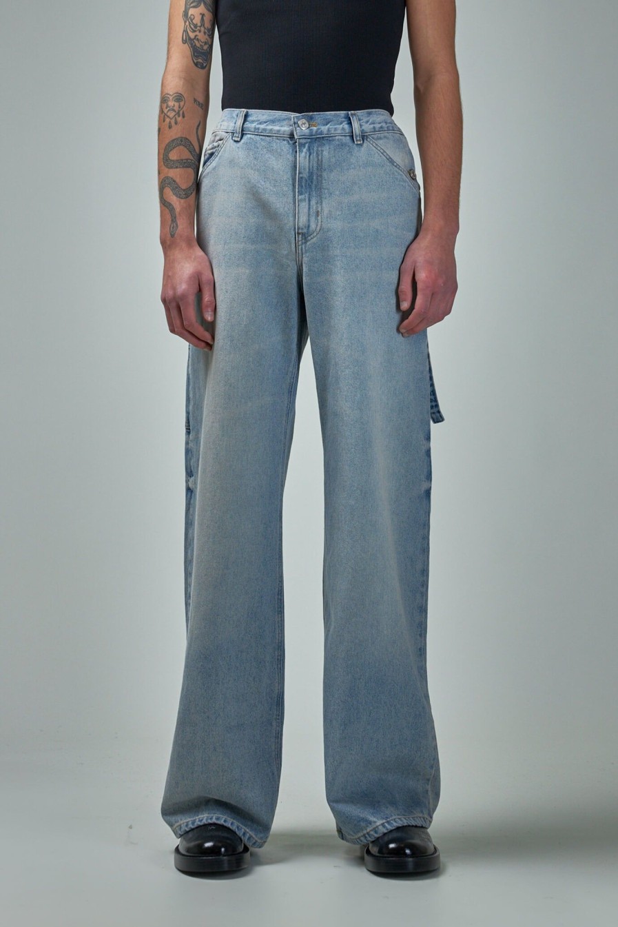 Broeken | Courrèges Sailor Blue Denim Baggy Pants