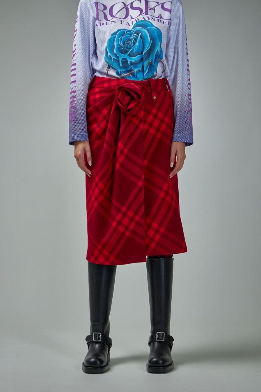 Rokken | Burberry by Daniel Lee Check Wool Skirt