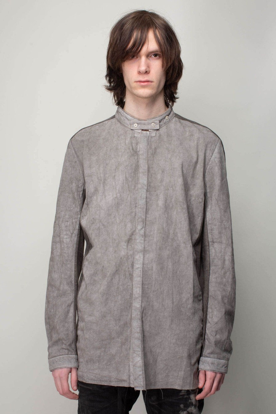 Overhemden | Boris Bidjan Saberi Shirt1 Carbon Grey