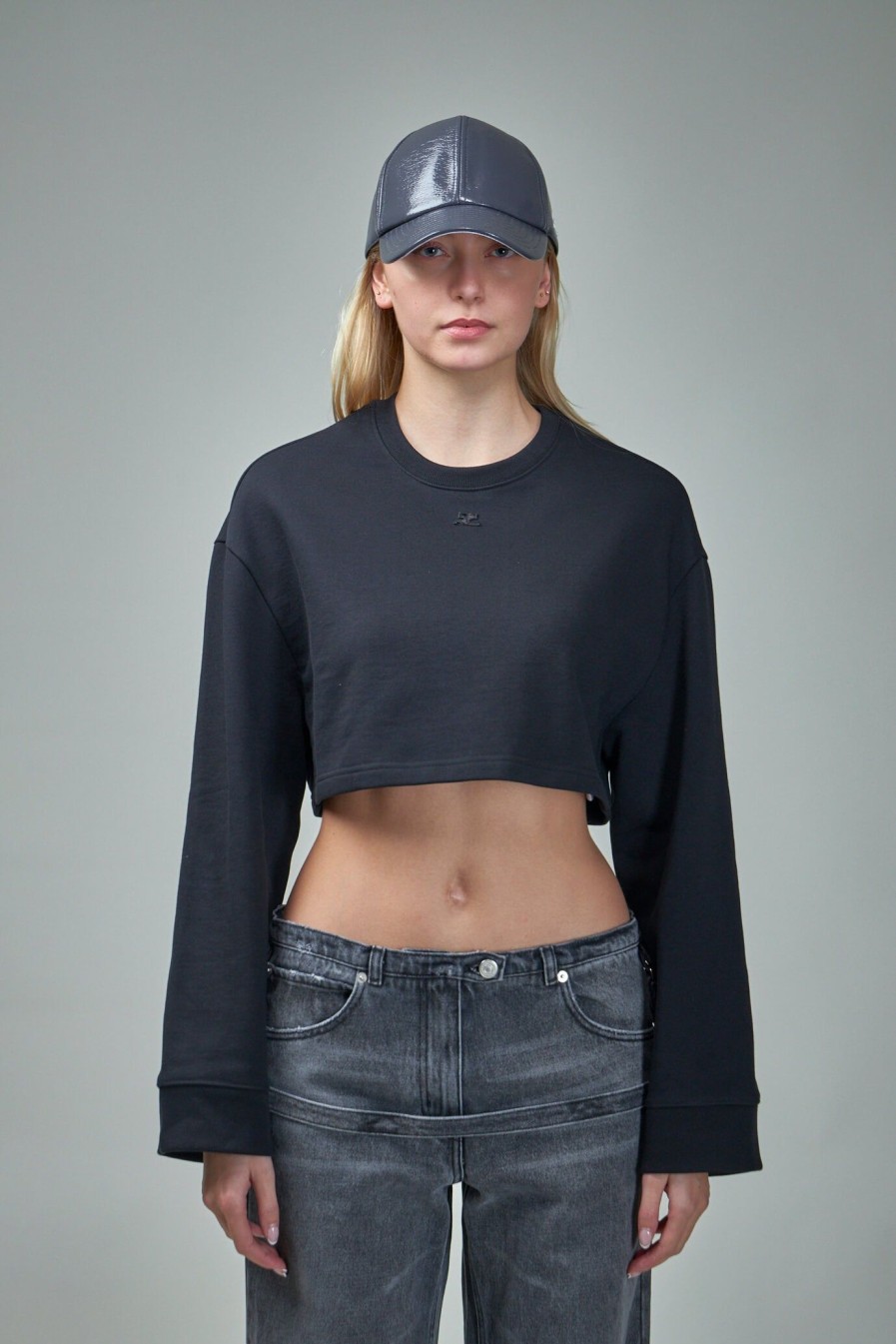 Truien | Courrèges Cocoon Fleece Cropped Sweater