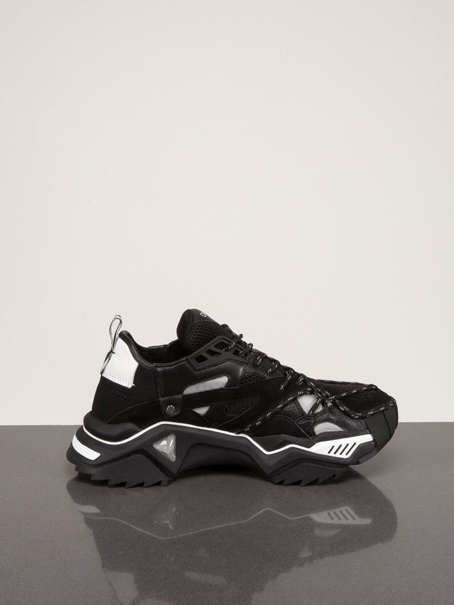 Lage Sneakers | Calvin Klein 205W39NYC Strike Sneaker Grain Black