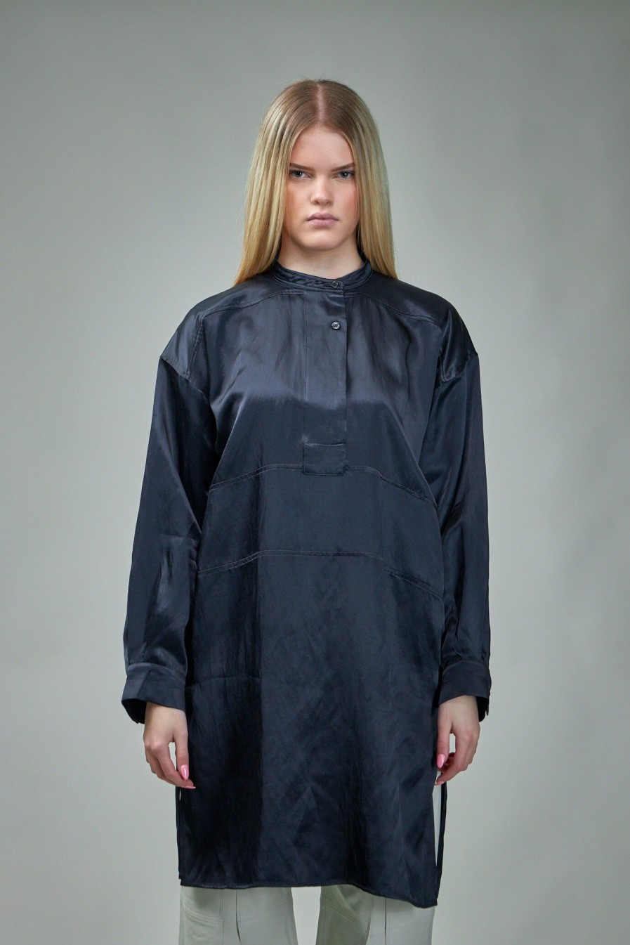 Overhemden | DAY Birger et Mikkelsen Stevie Black Shirt High Shine Blend