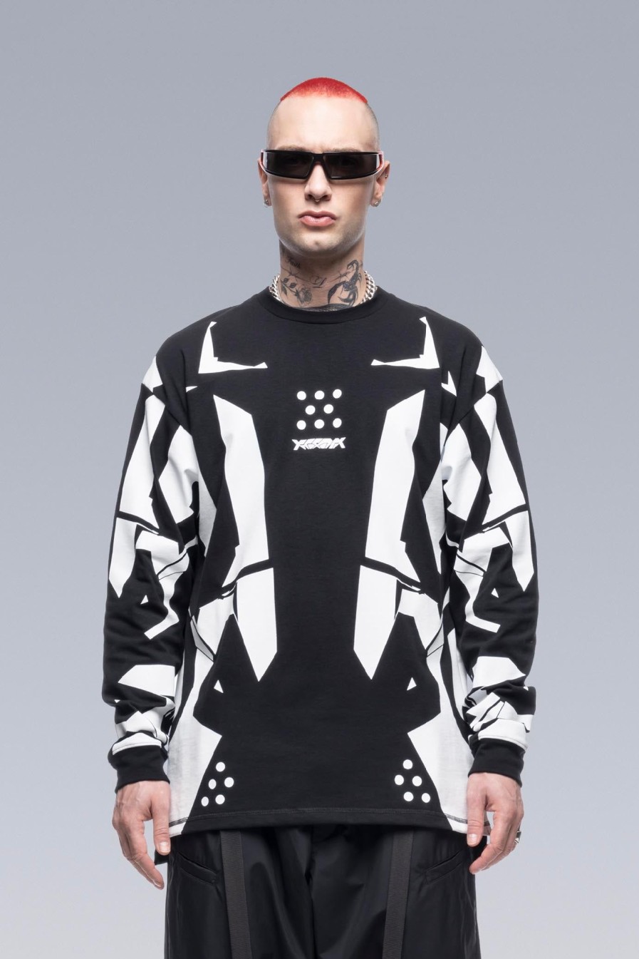 Longsleeves | Acronym S36-Pr Men'S T-Shirt Of Man-Made Fibres