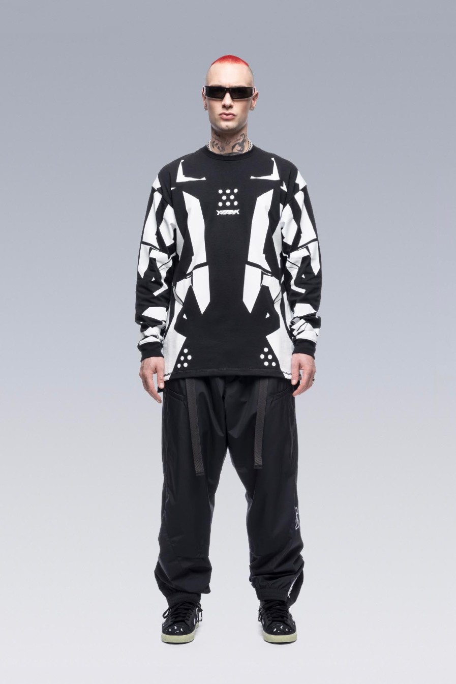 Longsleeves | Acronym S36-Pr Men'S T-Shirt Of Man-Made Fibres