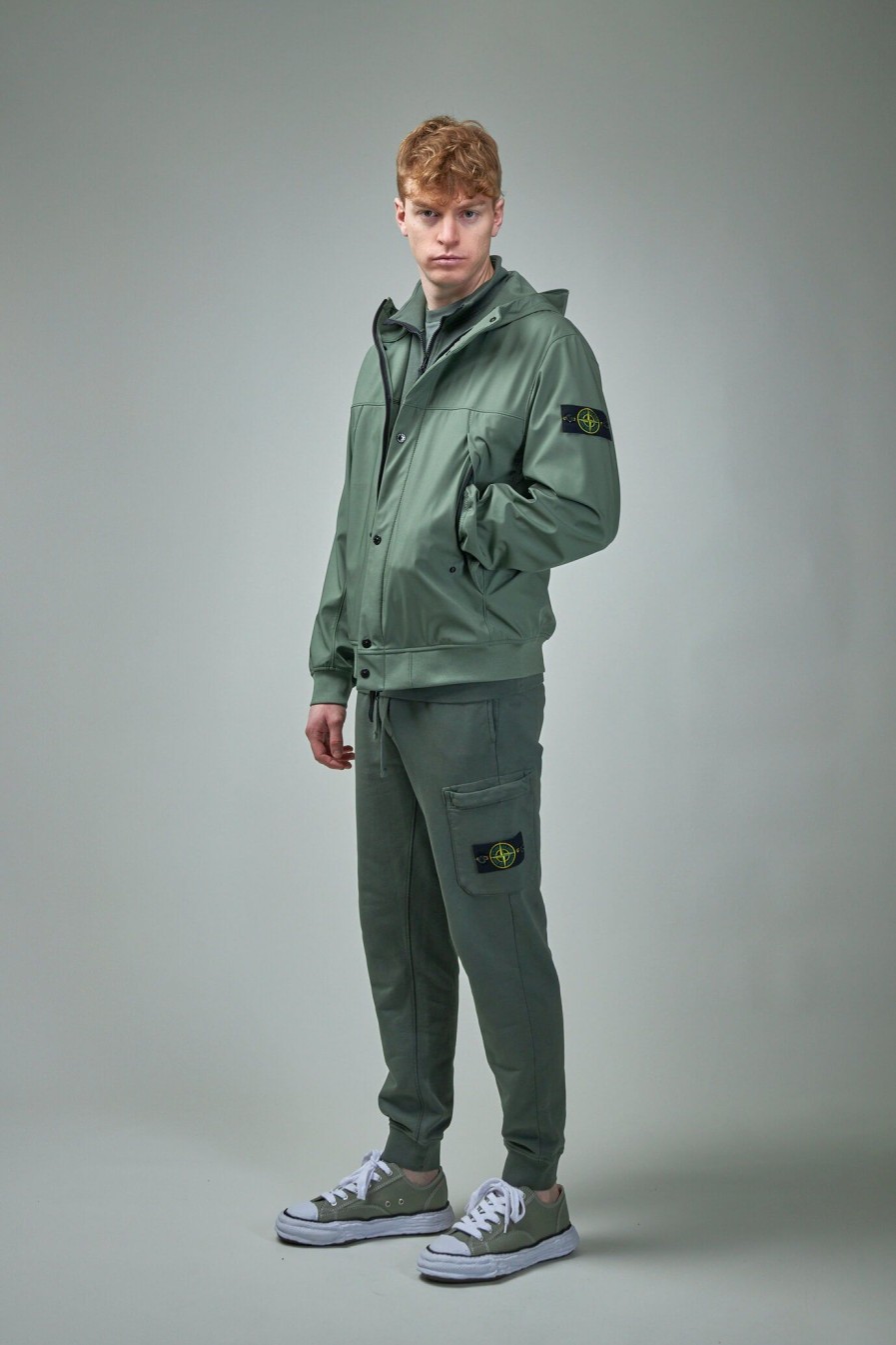 Jassen | Stone Island Light Soft Shell-R_E.Dye® Technology Hooded Blouson