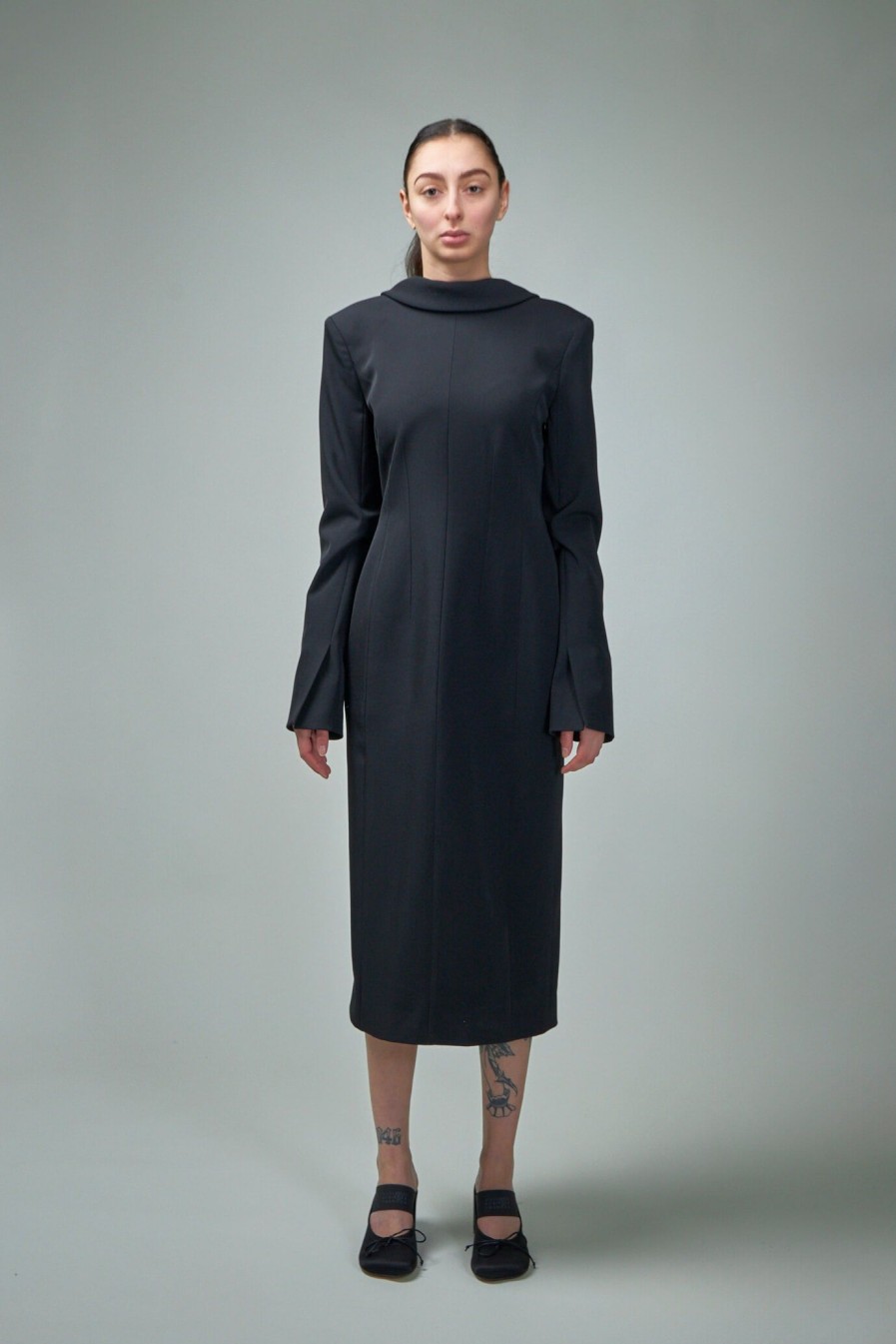 Jurken | Acne Studios Tailored Long Sleeve Dress