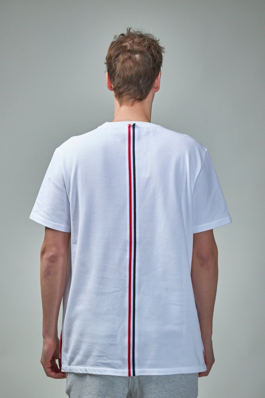 T-Shirts | Thom Browne Tee Stripe Classic Pique