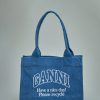 Tote Bags | Ganni Large Easy Shopper Denim