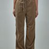 Broeken | Ganni Washed Corduroy Dawstring Pants Fallen Rock