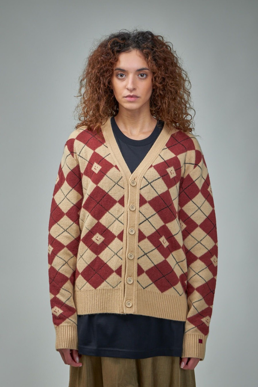 Cardigans | Acne Studios Argyle Jacquared Cardigan