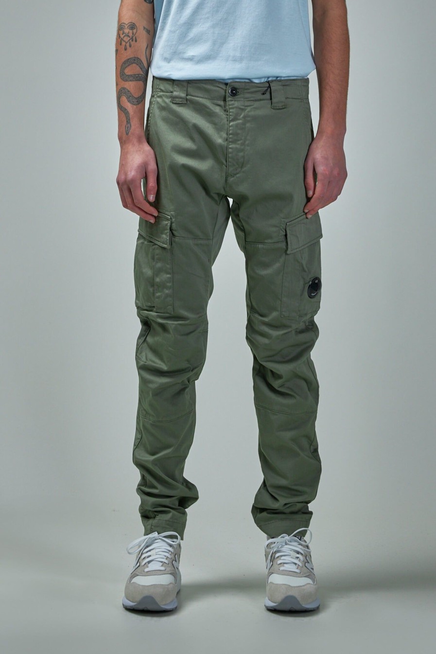 Broeken | C.P. Company Stretch Sateen Ergonomic Lens Cargo Pants