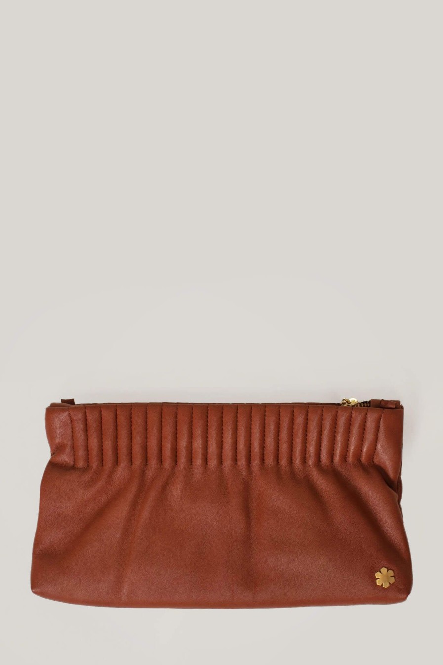 Clutches En Etuis | Rhanders Cecilia Pouch Cognac