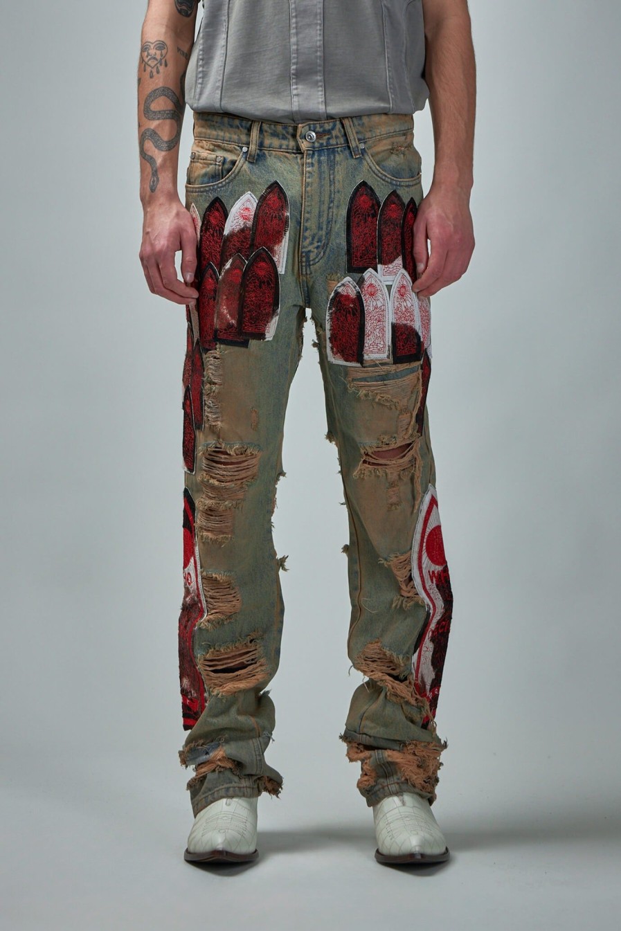 Broeken | Who Decides War Sangre Patch Denim