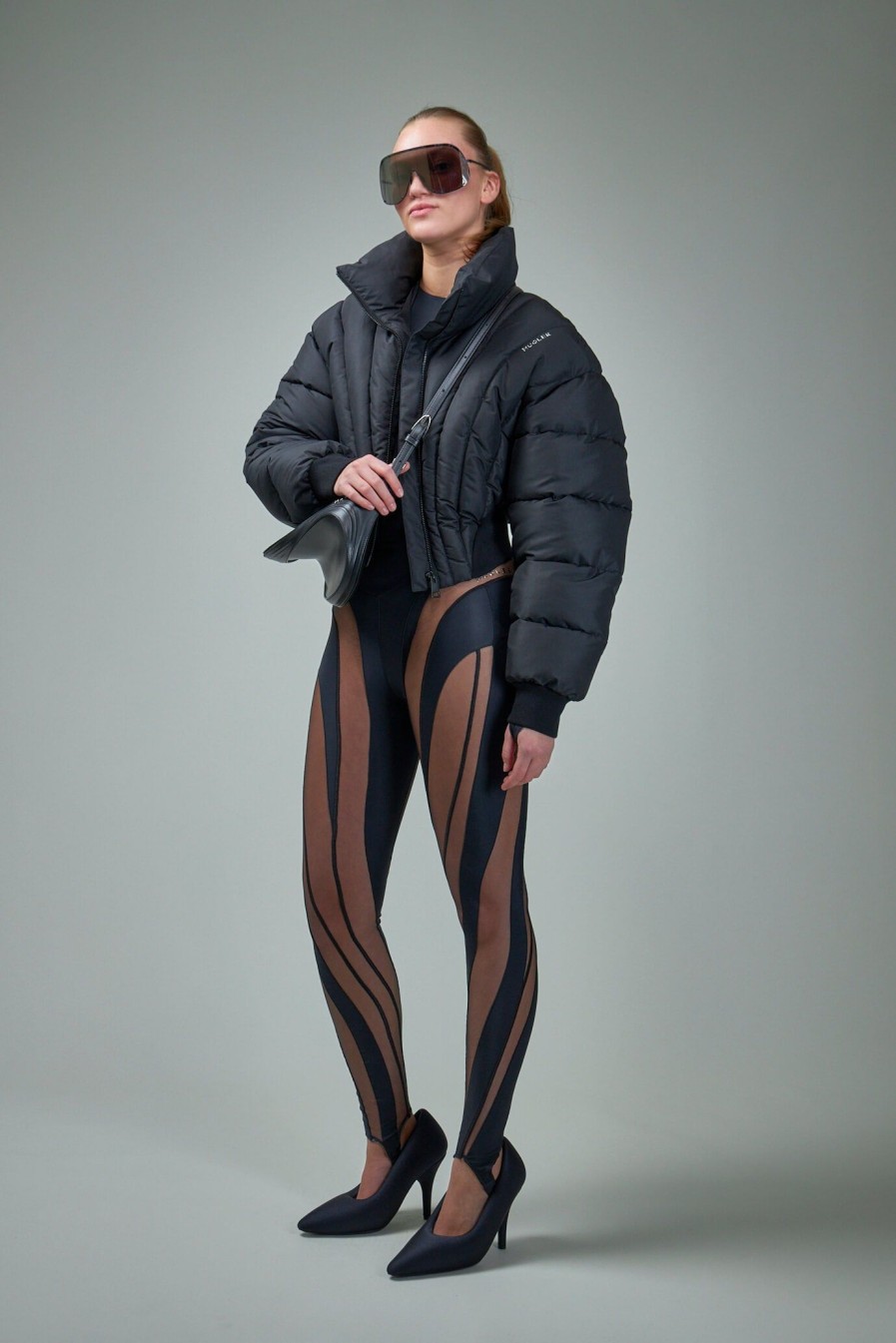 Leggings | Mugler Sheer Spiral Leggings