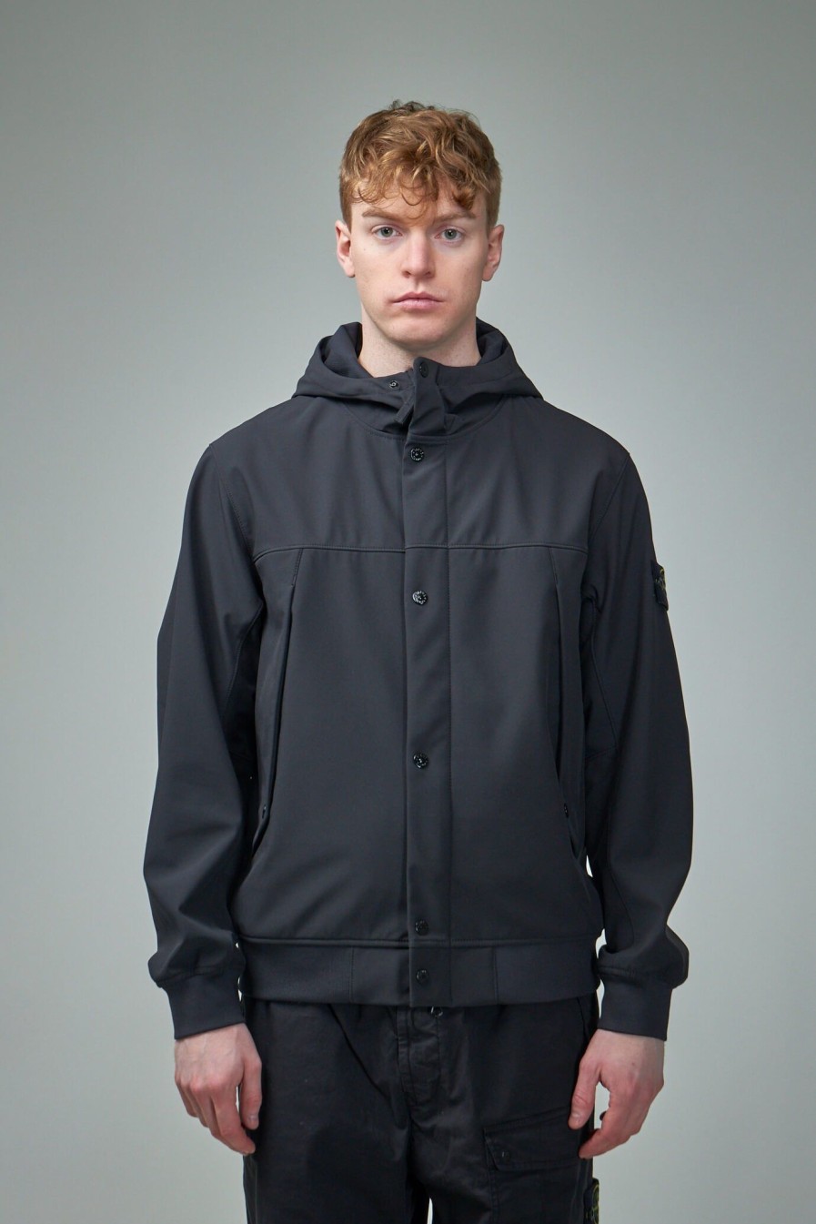 Jassen | Stone Island Light Soft Shell-R_E.Dye® Technology Hooded Blouson