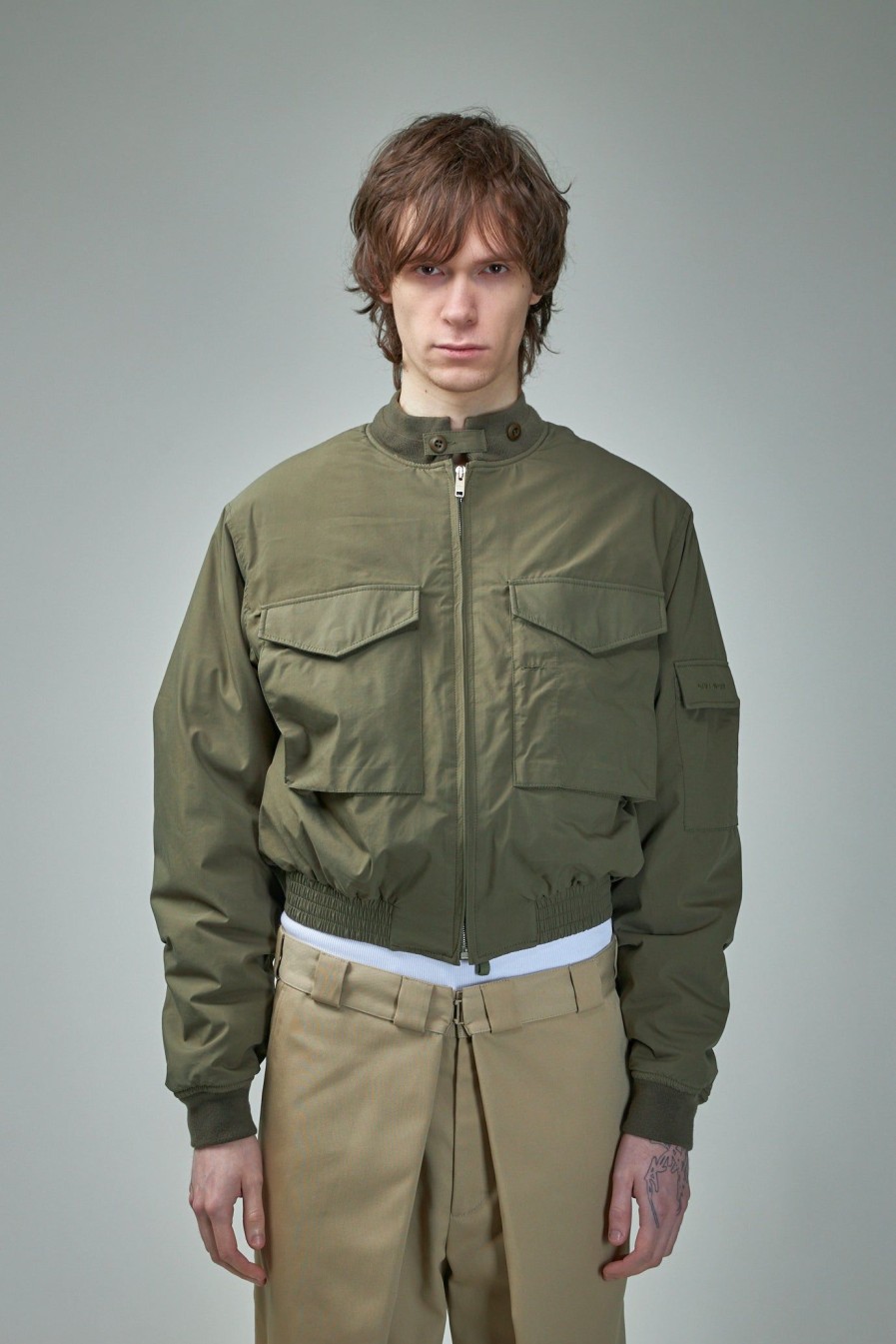 Jassen | Givenchy Cropped Military Bomber