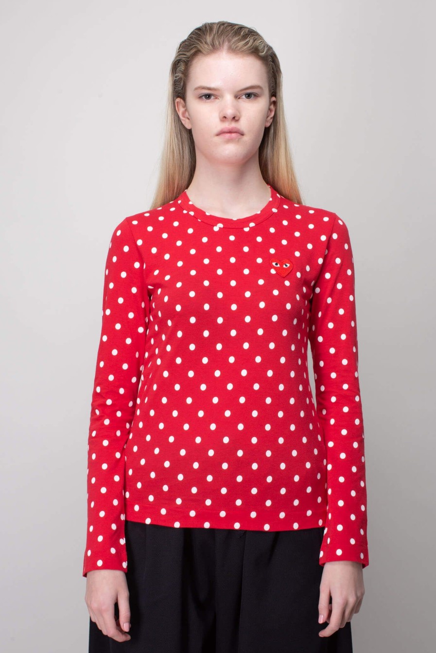 Longsleeves | PLAY Comme des Garçons Ladies Tshirts Long Sleeve Knit