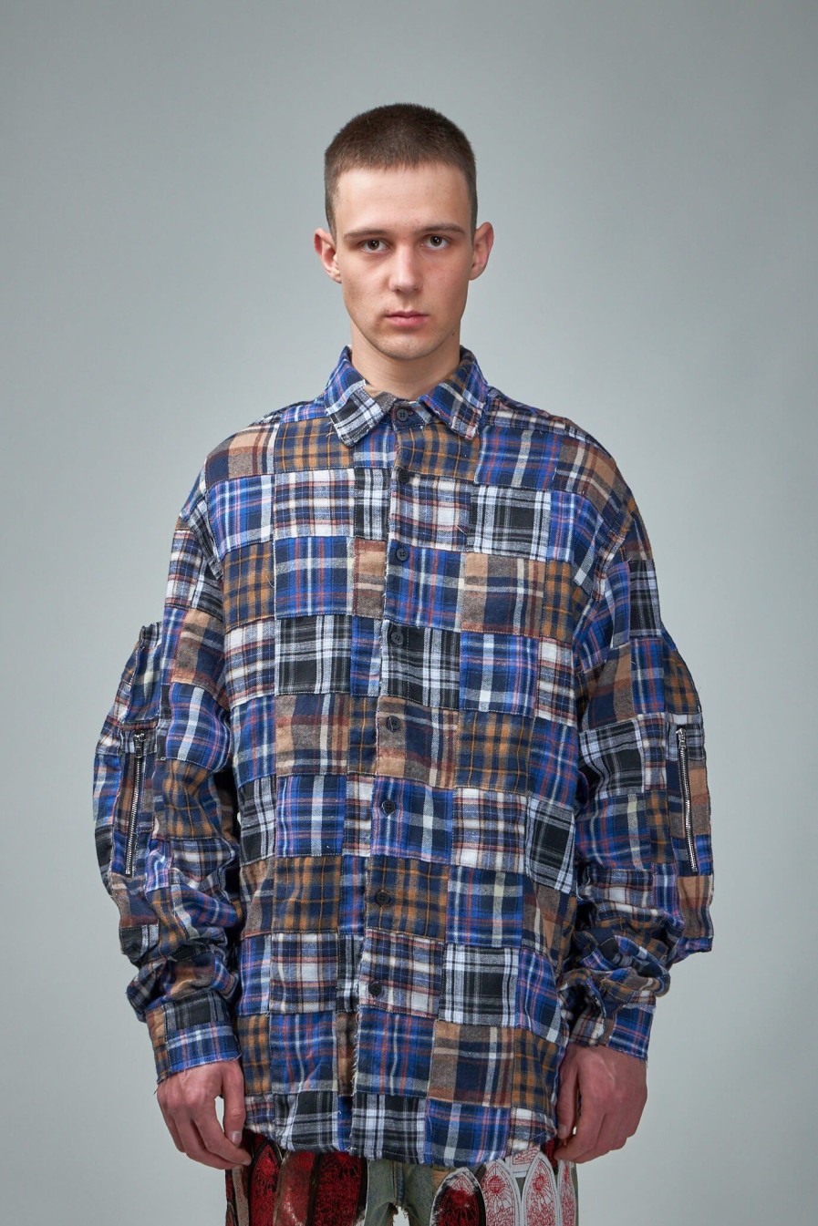 Overhemden | Who Decides War Multi-Plaid Pocket Flannel